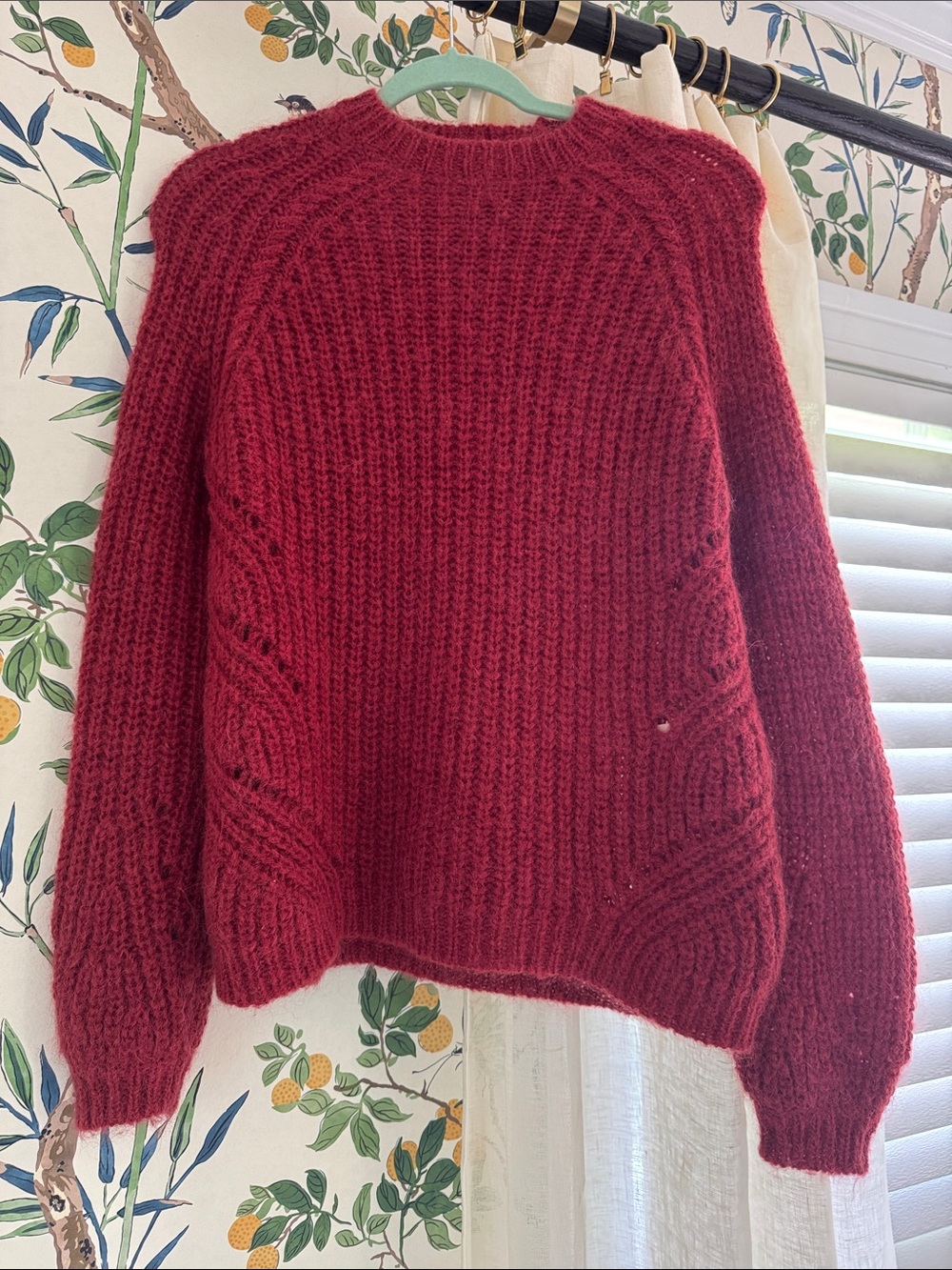 Sezane Dwee jumper / sweater in burgundy size S